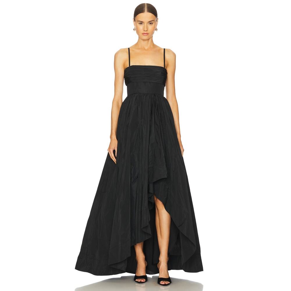 Cinq à Sept NWT Violetta Black High-Low‎ Formal Gown Dress Size 2